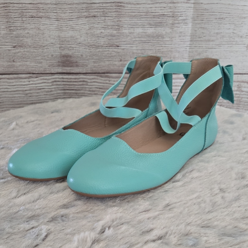 Monkey Feet Blue Ballet Flats, Womens 40, Great Condition